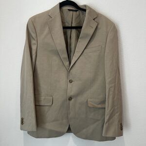 Banana Republic Blazer Mens 40S Tan  Jacket Sport Coat Linen Tailored Fit